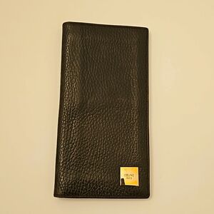 Celine Ultra Thin Pebbles Leather Wallet in Dark Green, Clean EUC